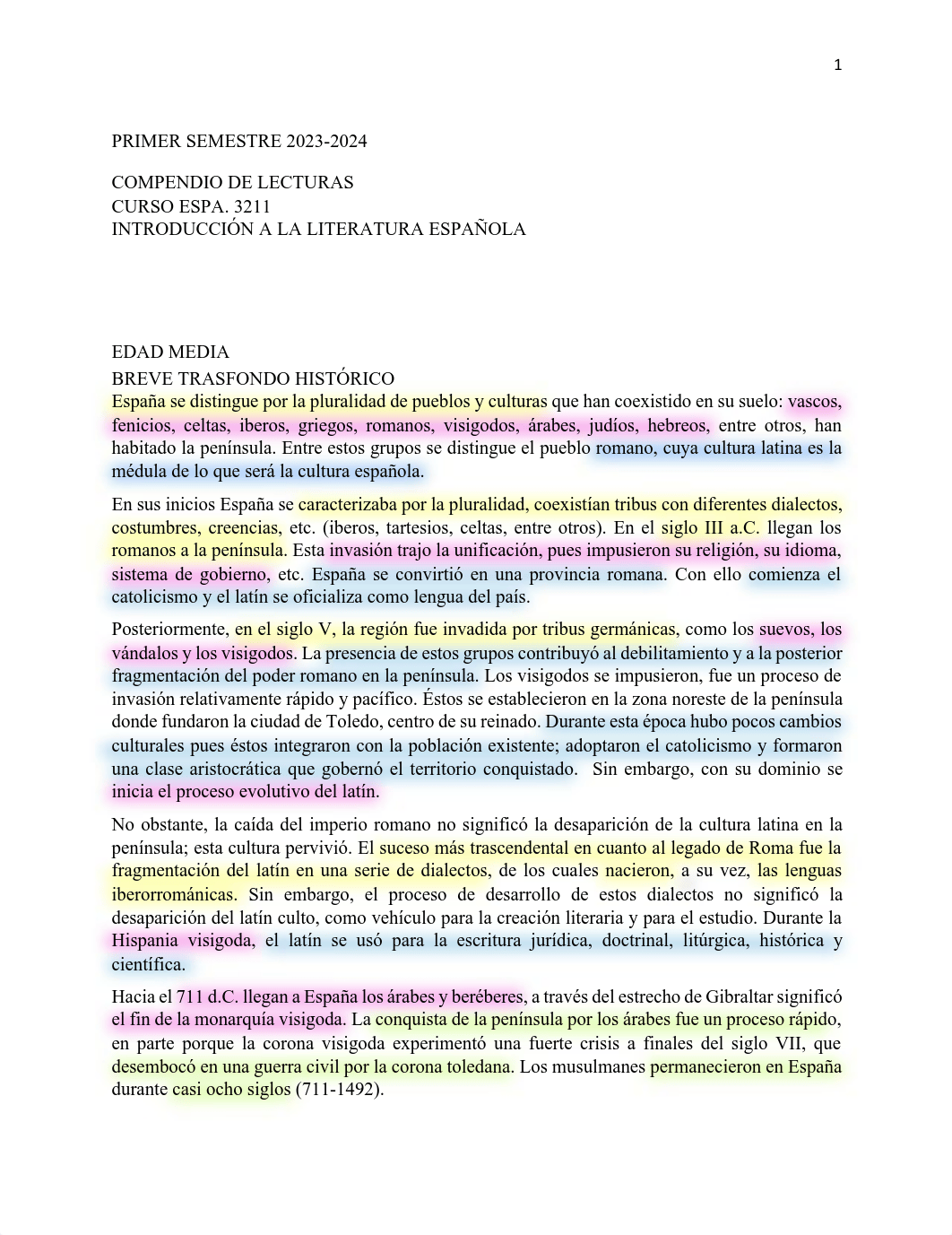 Compendio de lecturas Espa. 3211- 2023-24  I. Edad Media y Renacimiento 2.pdf_dvattzfa3rb_page1