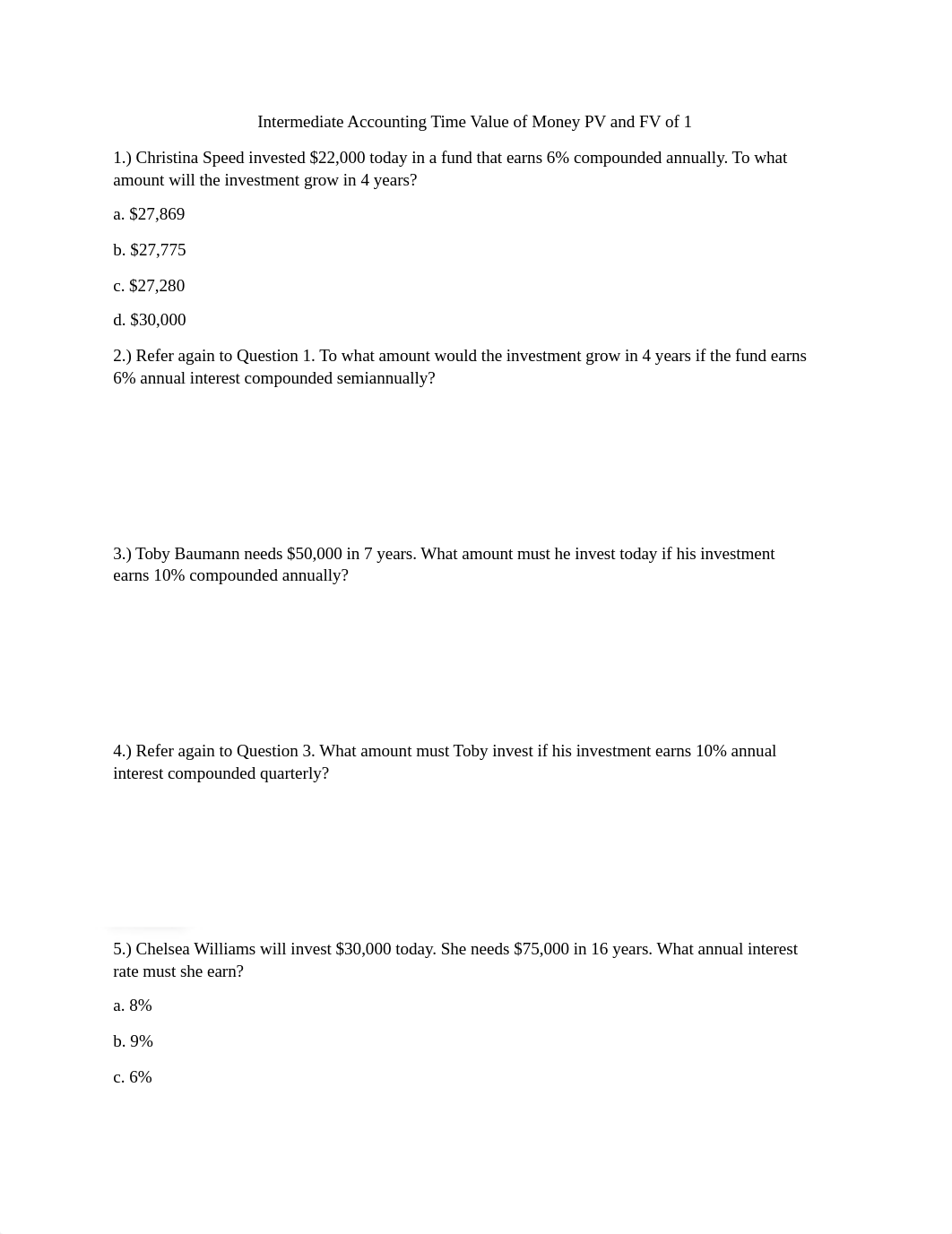 Intermediate Accounting Time Value of Money PV and FV of 1.docx_dvax7isiicg_page1