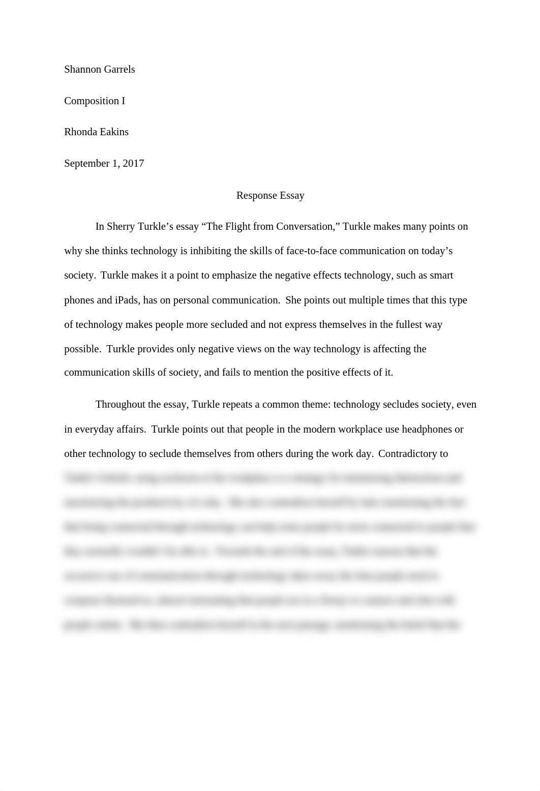 The Flight from Conversation Response Essay.docx_dvb01xr0v3o_page1