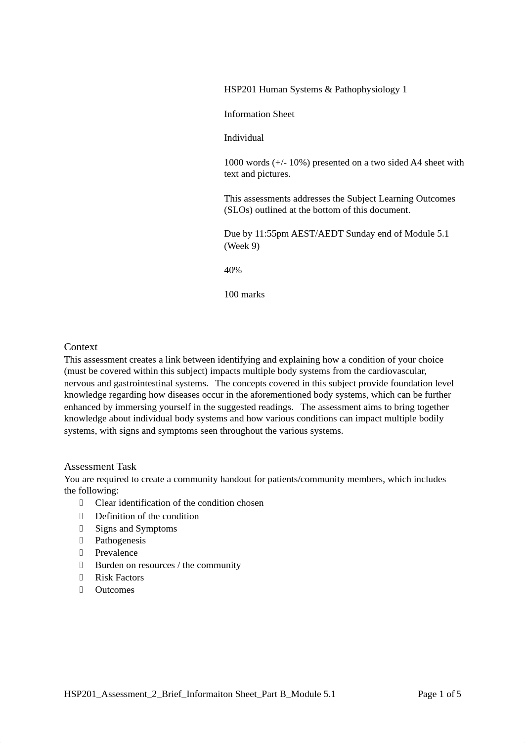 HSP201_Assessment_Brief_Assessment 2_Part B__Informatin Sheet_Final (1)(1).pdf_dvb63y6cct0_page1