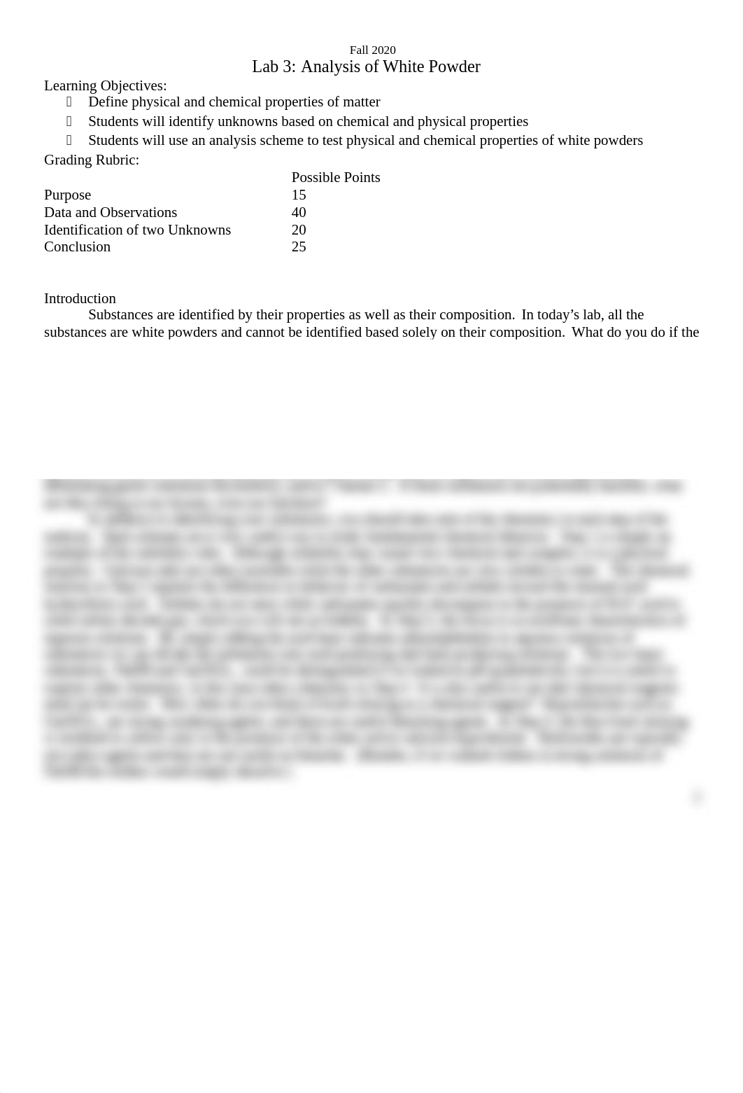 Lab 4 - Analysis of White Powder-Online Procedure F20.doc_dvbcjjgul8d_page1