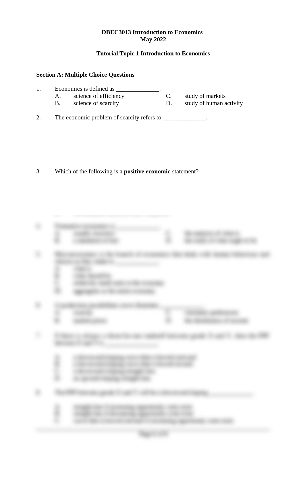 DBEC3013 Tutorial Questions Topic 1 Introduction to Economics.docx_dvbejvp75f3_page1