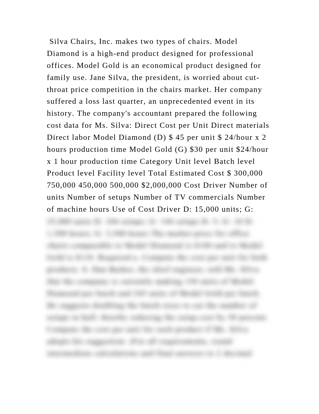 Silva Chairs, Inc. makes two types of chairs. Model Diamond is a high.docx_dvbeq2ifjw5_page2