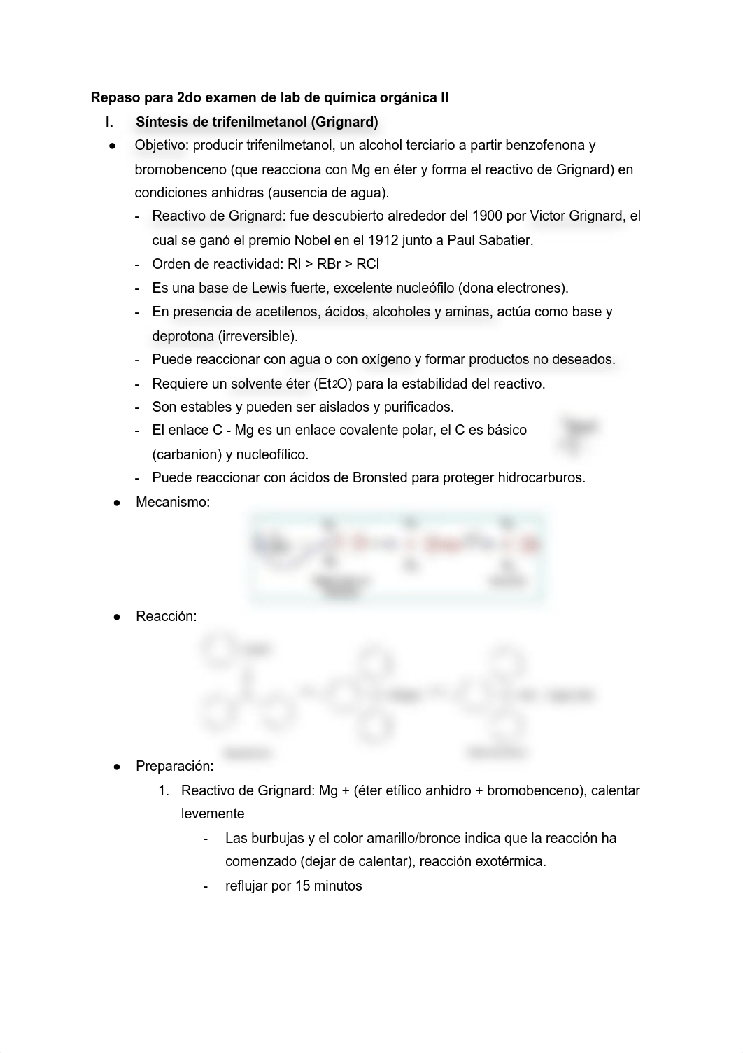 Review for second exam of lab of organic chemistry II.pdf_dvbz9il5d2i_page1