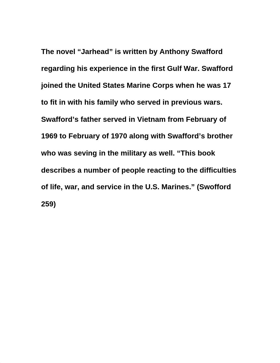 Essay on the book Jarhead_dvc5q6oryev_page1