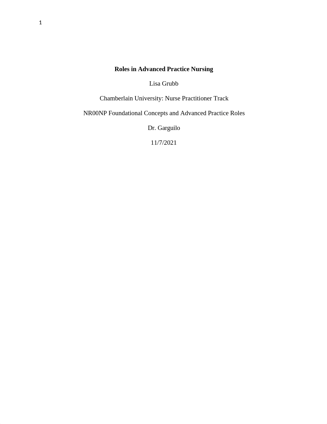 wk 2 paper Roles of Advanced Practice Nursing.docx_dvcdvb3stm6_page1