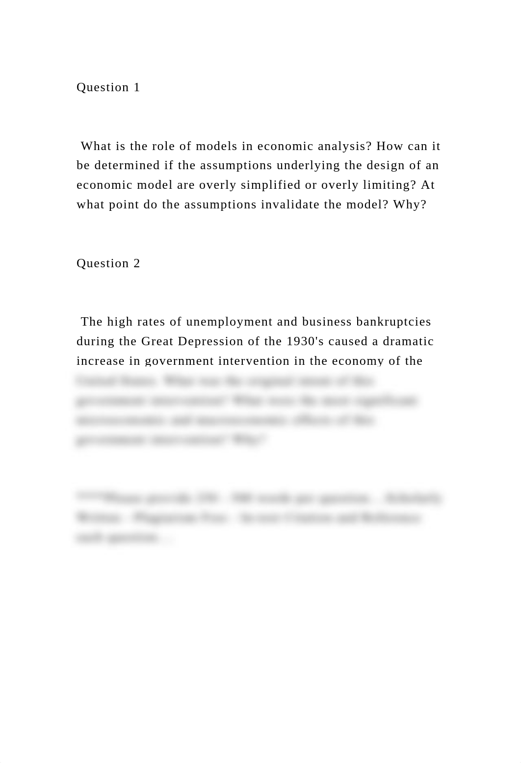 Question 1 What is the role of models in economic analysis Ho.docx_dvcumtxvo4m_page2