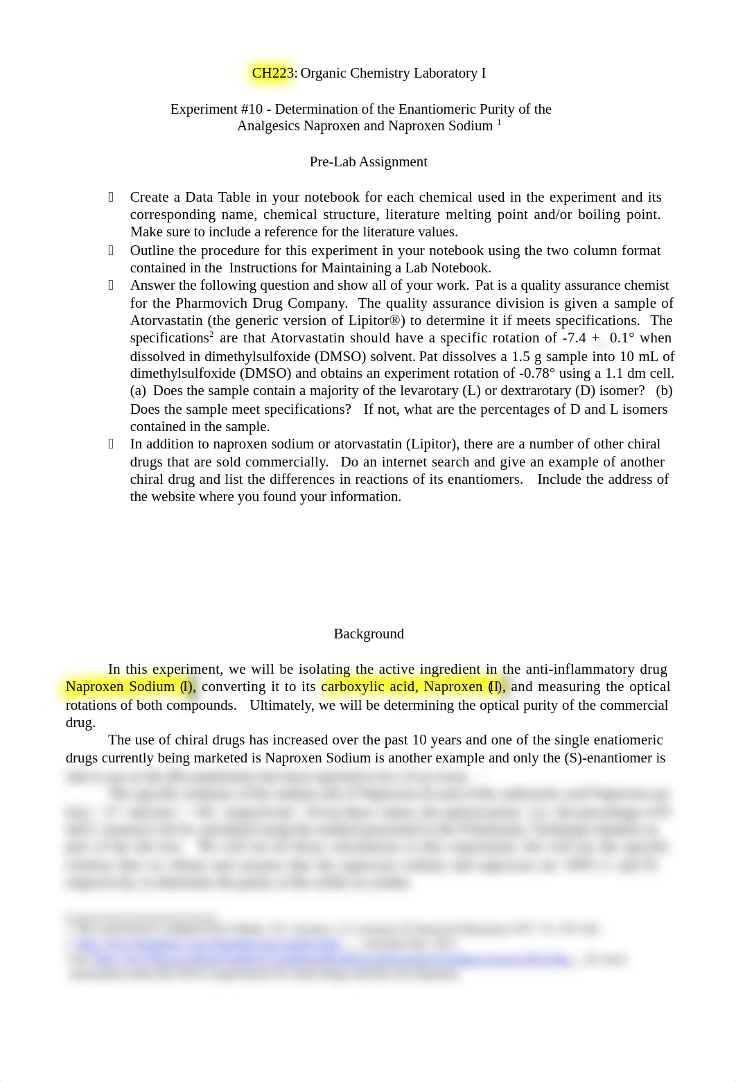 Exp 10 - Isolation and Optical Rotations of Naproxen Sodium and Naproxen from an Aleve Tablet.docx_dvcxizty5pw_page1