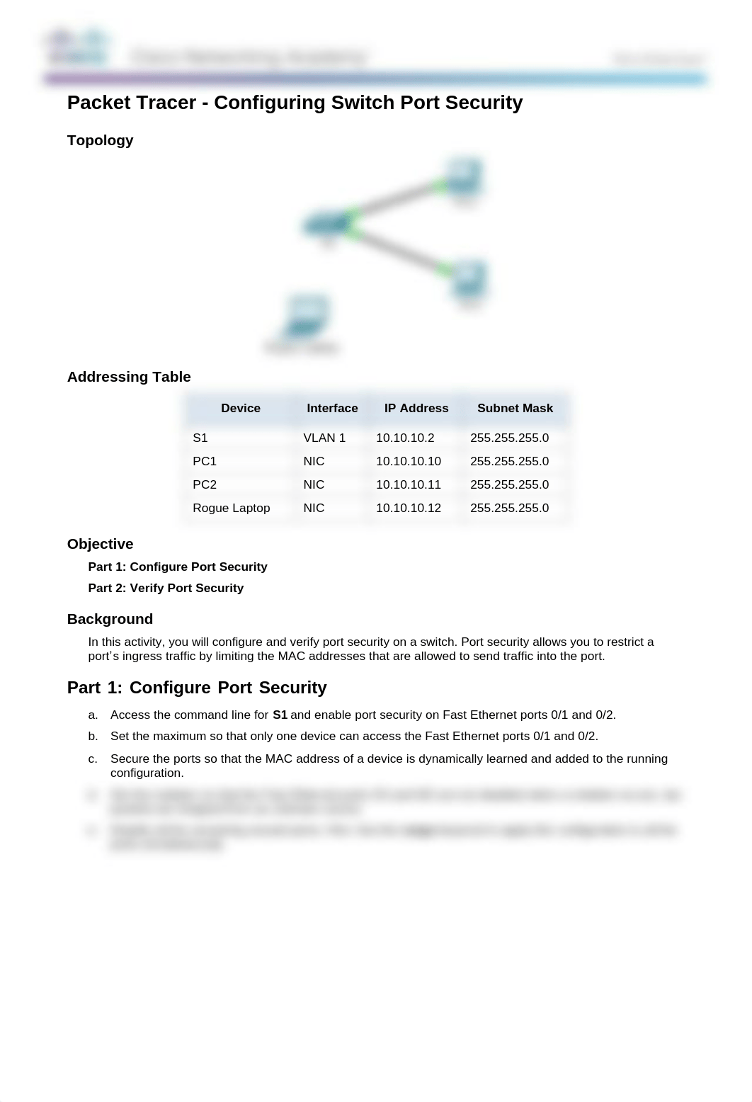 2.2.4.9 Packet Tracer - Configuring Switch Port Security Instructions_dven2ylpk2o_page1