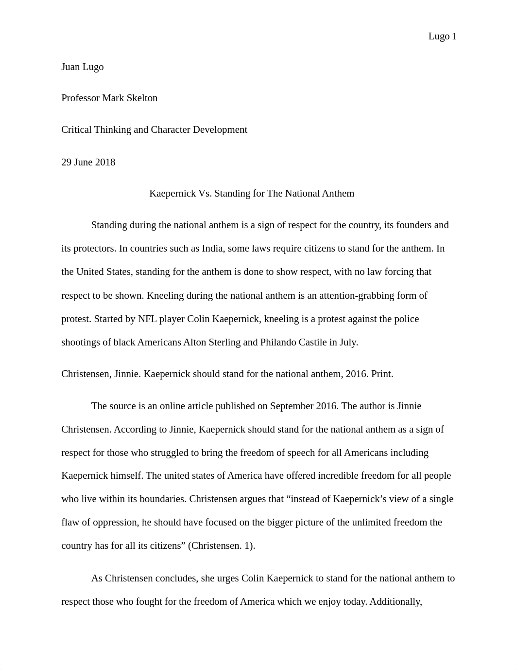 Kaepernick vs. standing for the national anthem.1.docx_dvfd2d4m5xa_page1