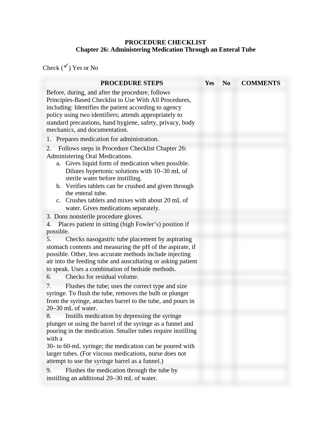 MEDICAL-SURGICAL NSG PROCEDURE CHECKLIST - SKILLS LAB PRACTICE, DEMONSTRATION & TESTING (1).docx_dvfdkjf9i88_page1