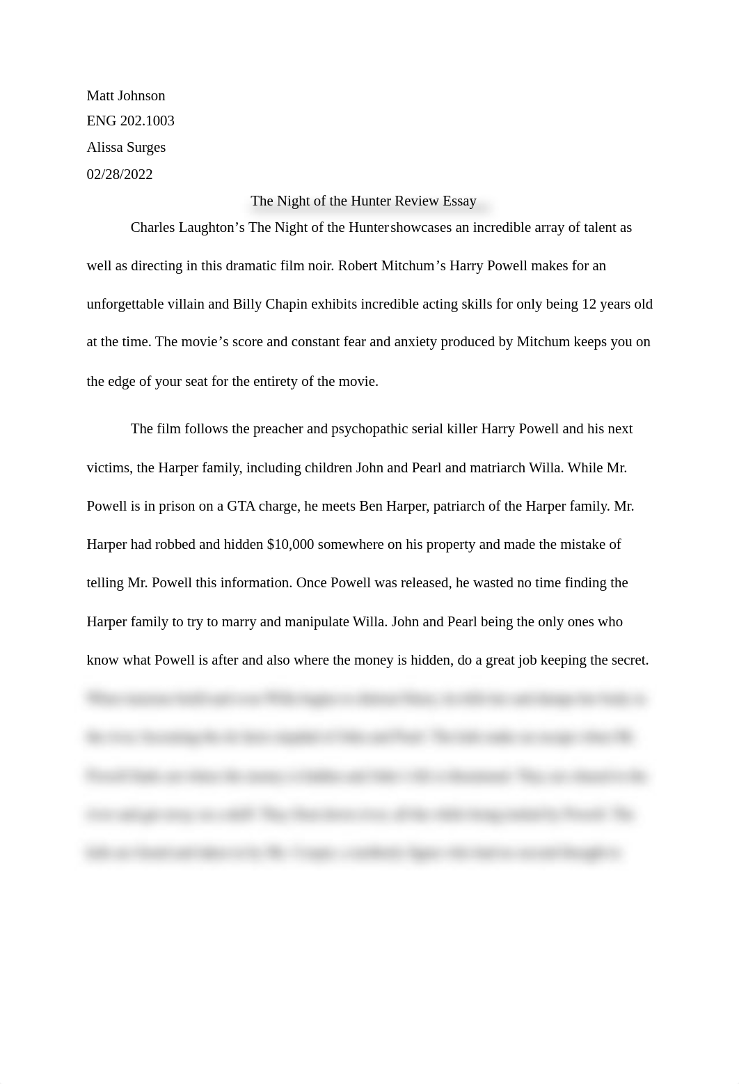 The Night of the Hunter Essay.pdf_dvg7agl1hnx_page1