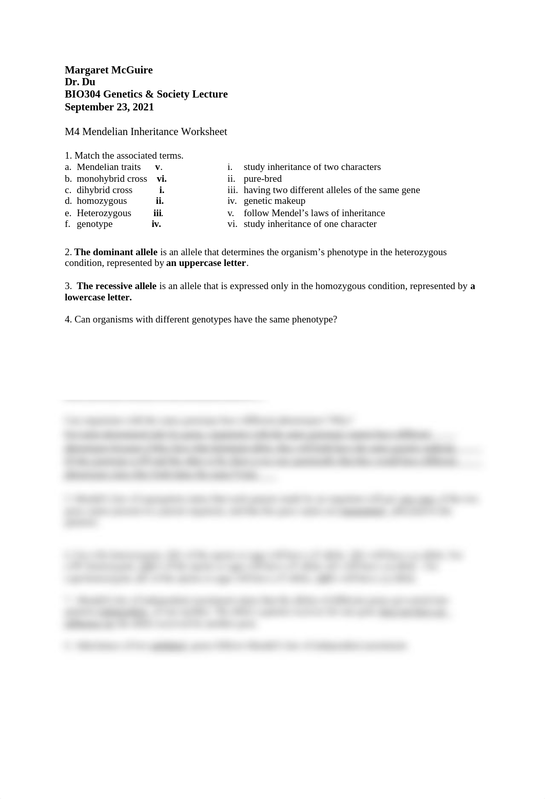 Worksheet BIO304 M4 Mendelian Inheritance.docx_dvg9v7tmvzq_page1