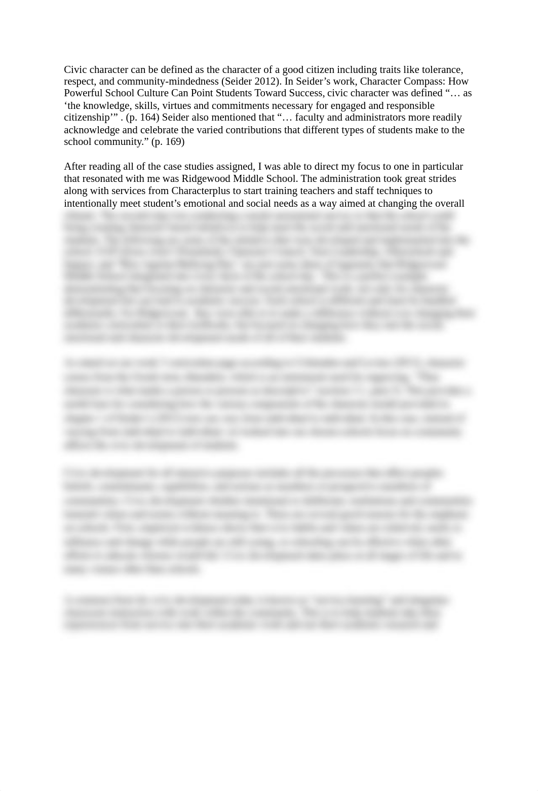 Civic character can be defined as the character of a good citizen including traits like tolerance.do_dvghrh7ys2e_page1