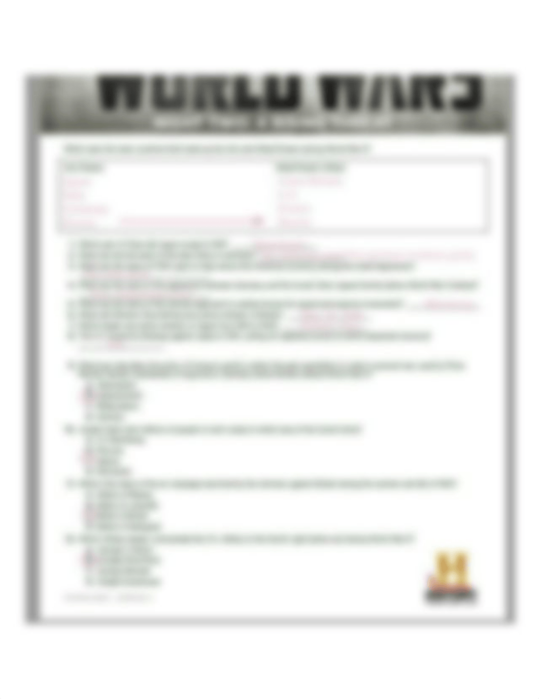 Night two: A Rising Threat WW2 Worksheet.jpg_dvgi6rhzsjl_page1