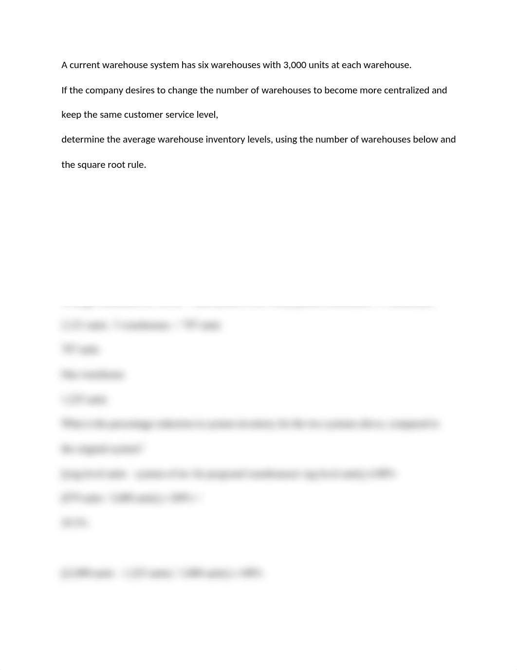 A current warehouse system has six warehouses with 3.docx_dvgsokzvnf0_page1