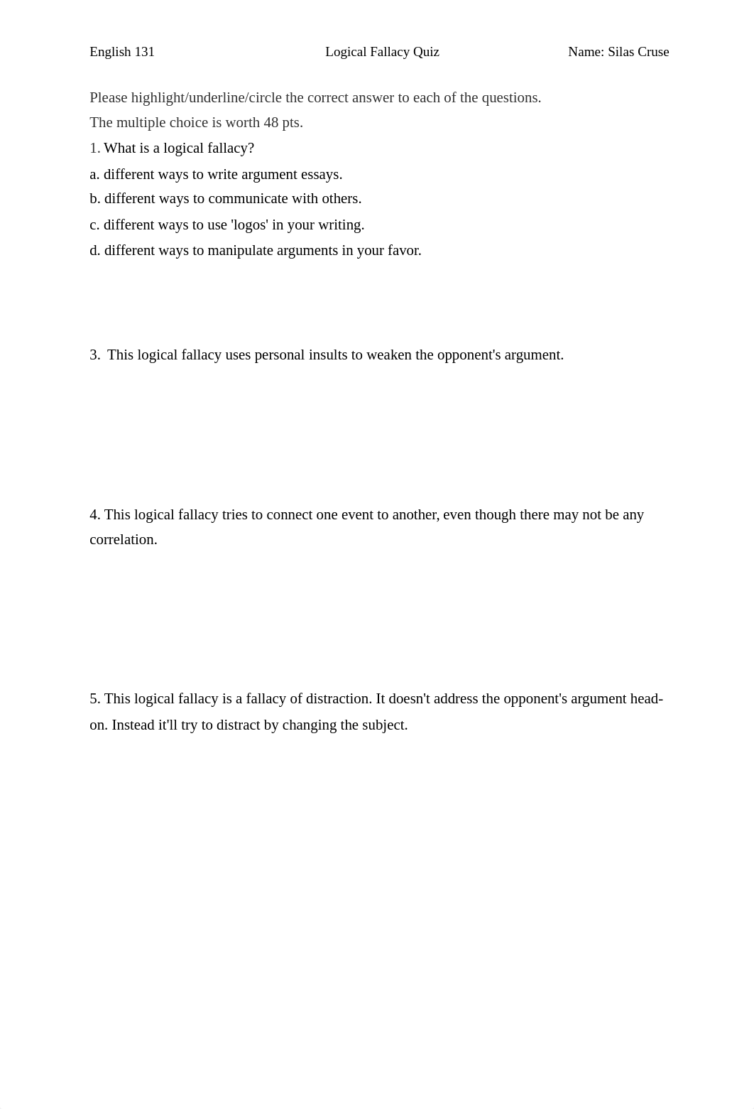 English 131 logical fallacy quiz draft silas.docx_dvgtvu8foes_page1