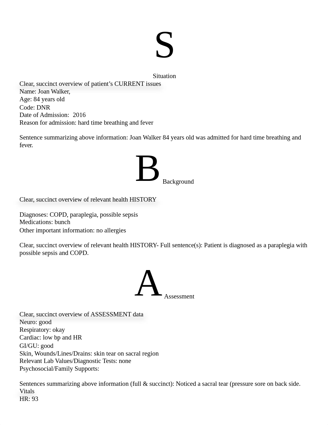 Virtual Clinical SBAR Template and Reflection.docx_dvgw09hkmg2_page1