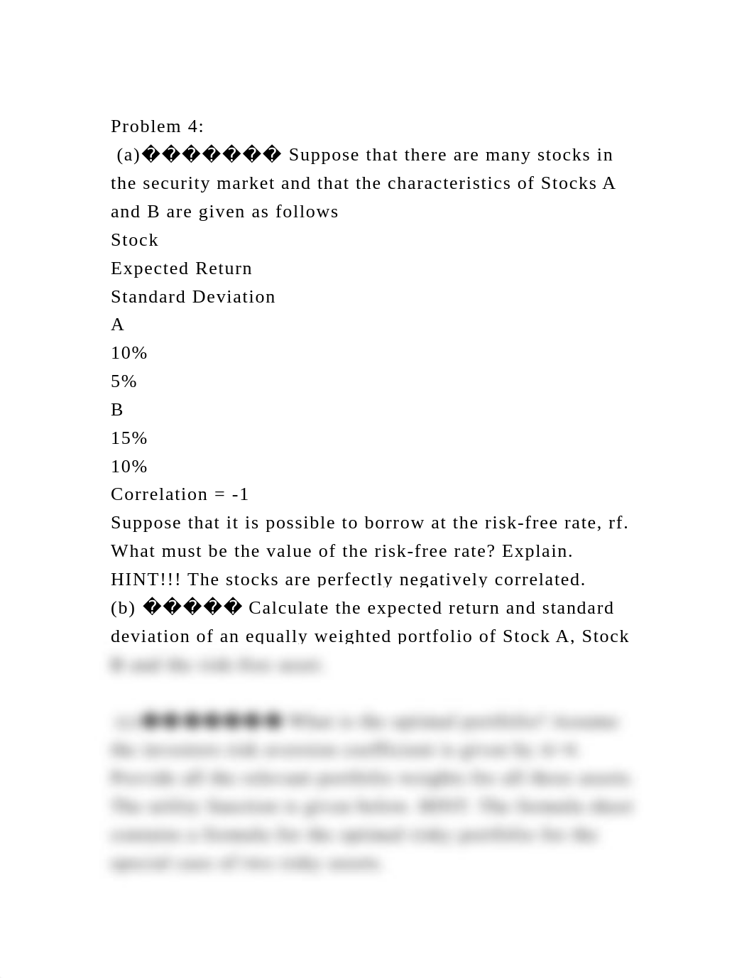 Problem 4 (a)������� Suppose that there are many stocks in the se.docx_dvgw9ii9xjt_page2