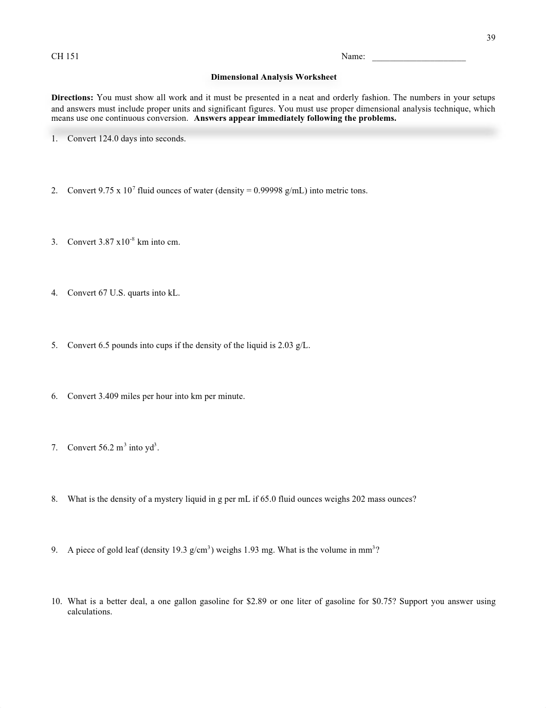 Dimensional Analysis Problem Set Solution_dvh7y0halut_page1