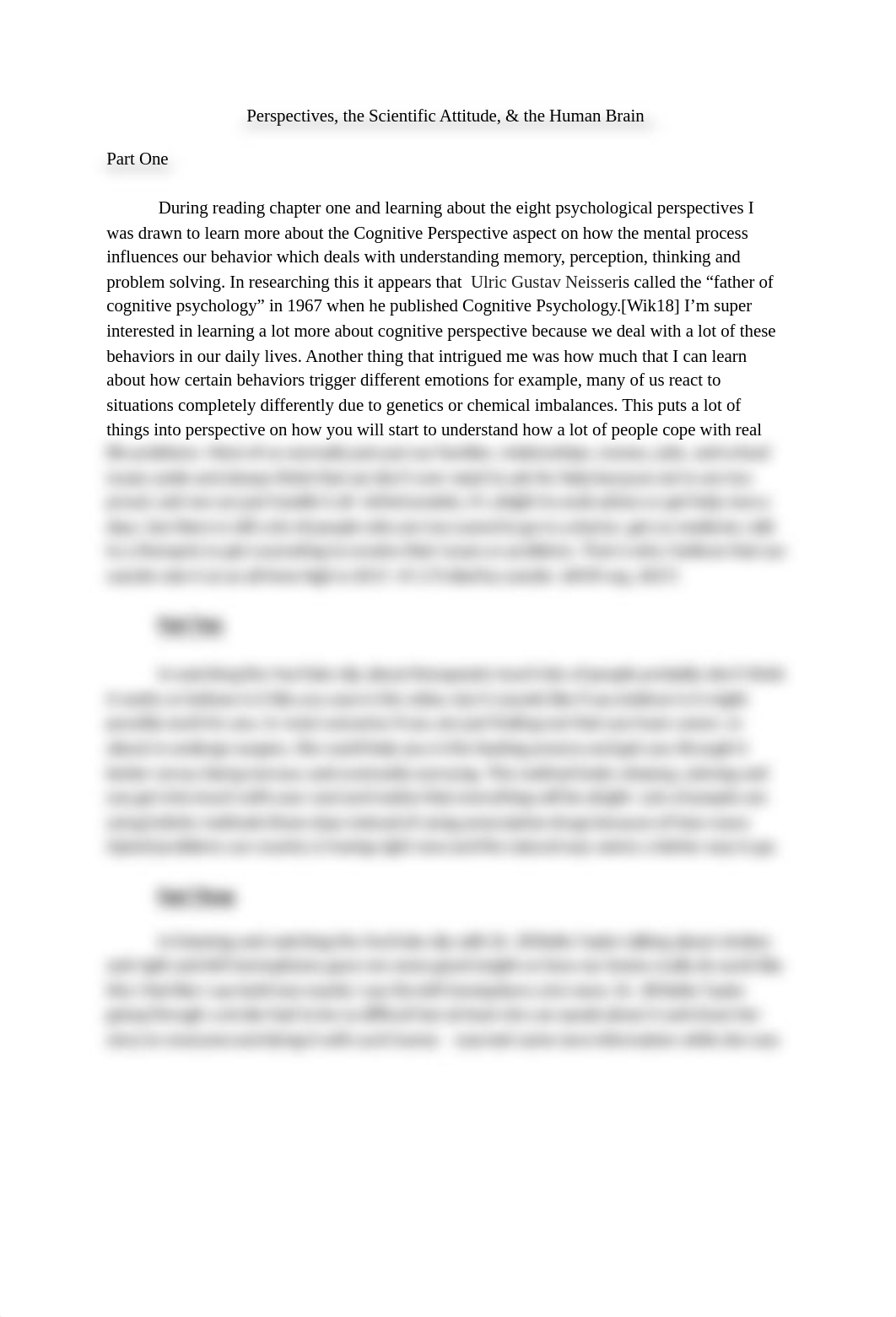 Discussion 1 Perspectives the Scientific Attitude, & the Human Brain.docx_dvhlxixrazl_page1