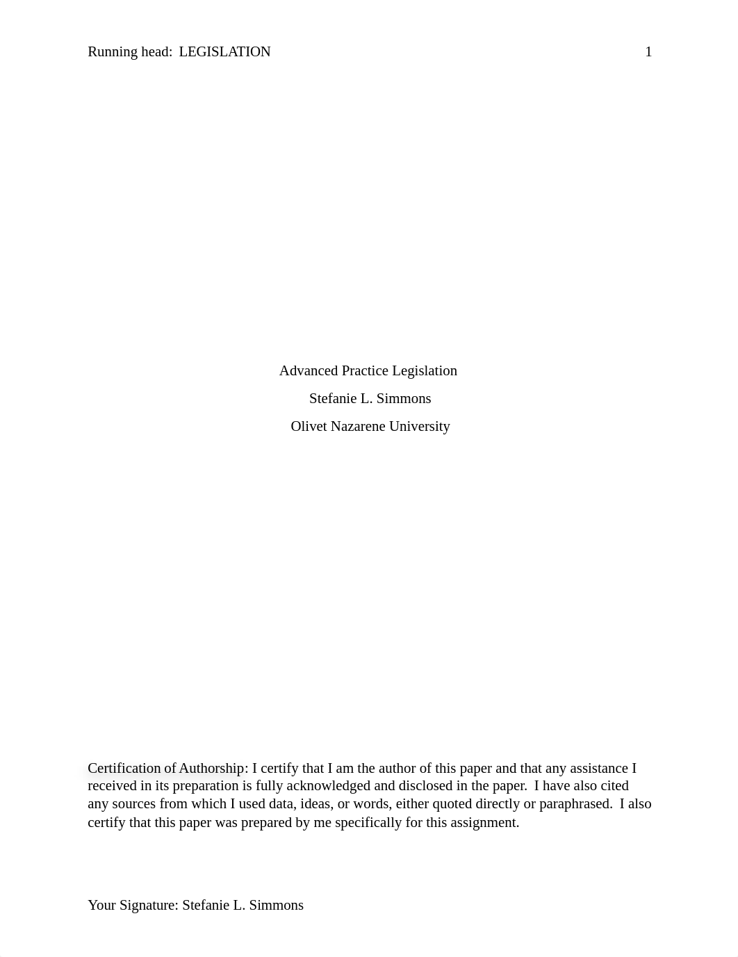 Simmons_Stefanie_Legislation Paper_Womens Health_Week 1.docx_dvhsxueq9bw_page1