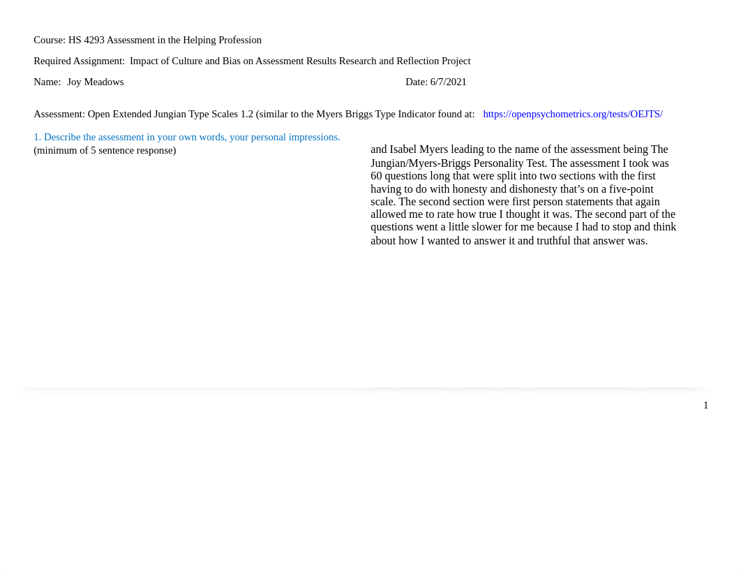 Impact of Culture and Bias on Assessment Results Research and Reflection Project.docx_dvhxj3p0kt6_page1