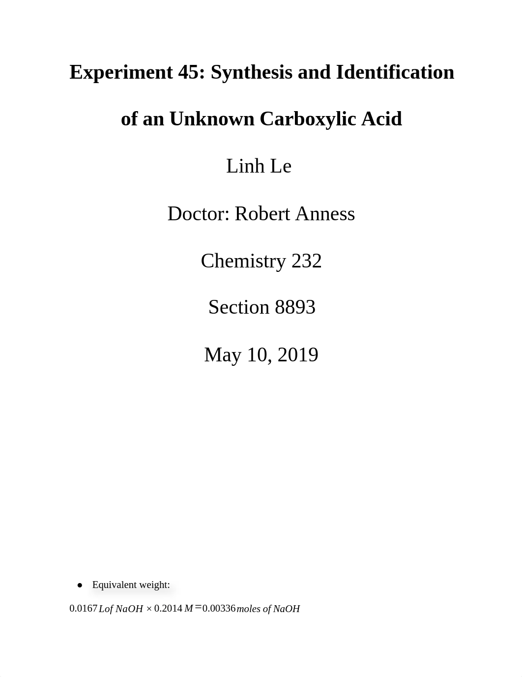 Experiment 45_ Synthesis and Identification of an Unknown Carboxylic Acid.docx_dviych0cs8u_page1