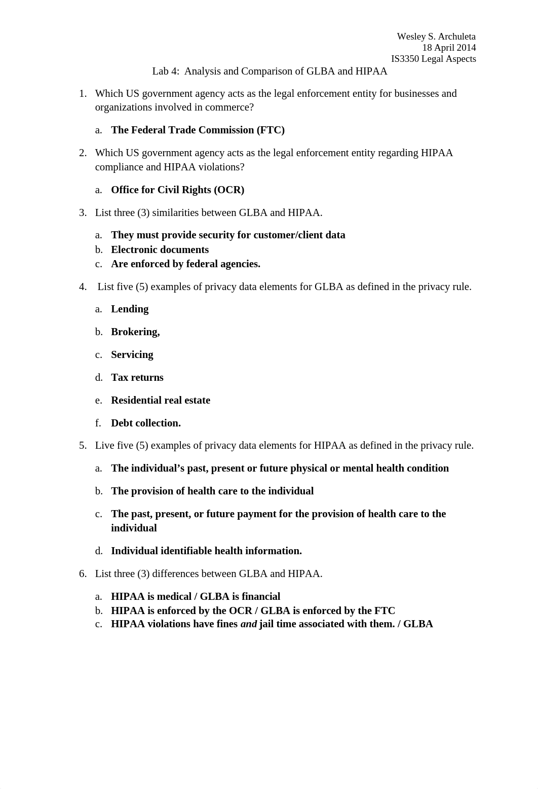 Lab 4 Analysis and Comparison of GLBA and HIPAA_dvjlmqj0916_page1