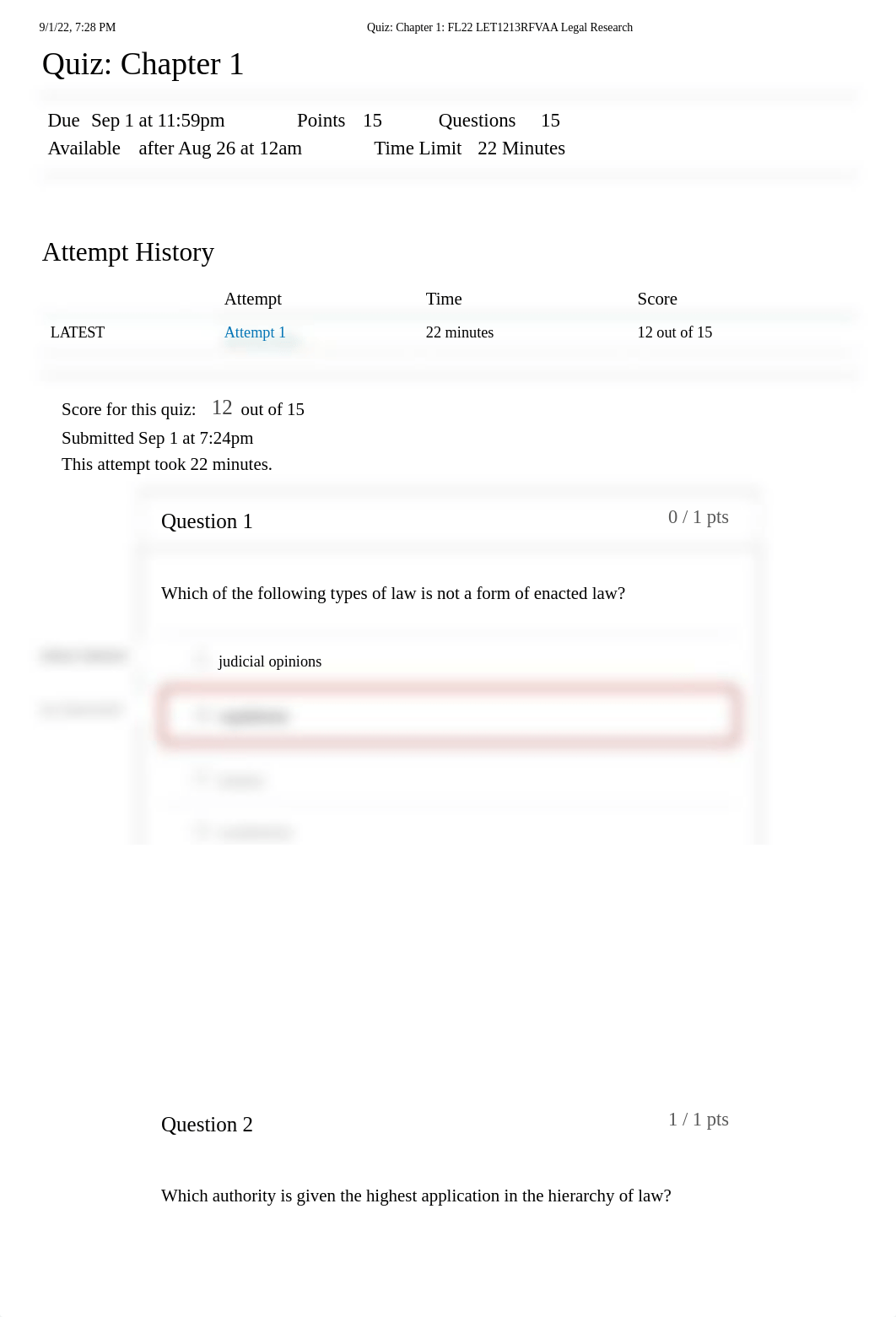 Quiz_ Chapter 1_ FL22 LET1213RFVAA Legal Research 9-1-2022.pdf_dvjm6bzboa8_page1