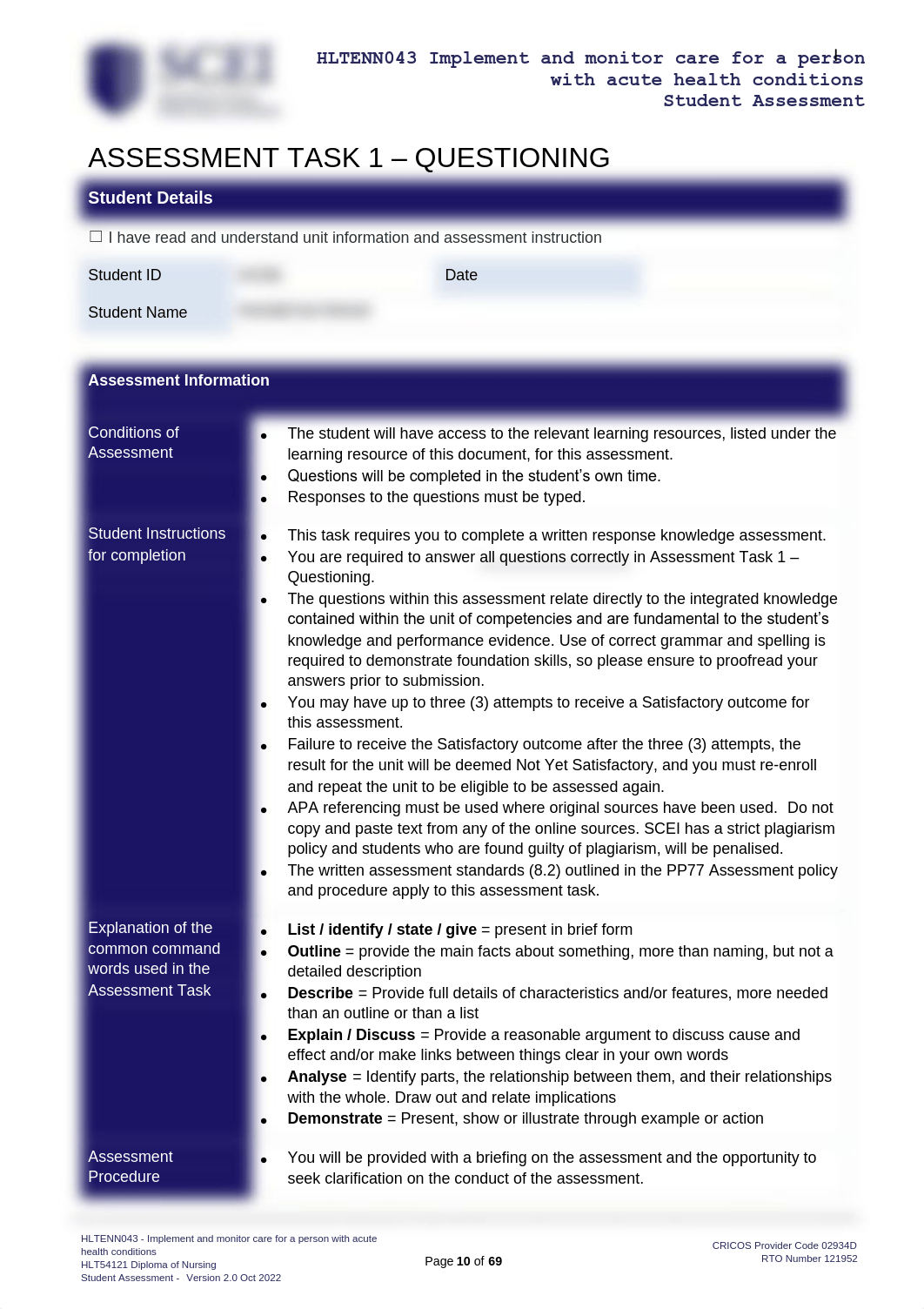 HLTENN043 Student Assessment Task 1 - Questioning.pdf_dvjx6bcim8i_page1