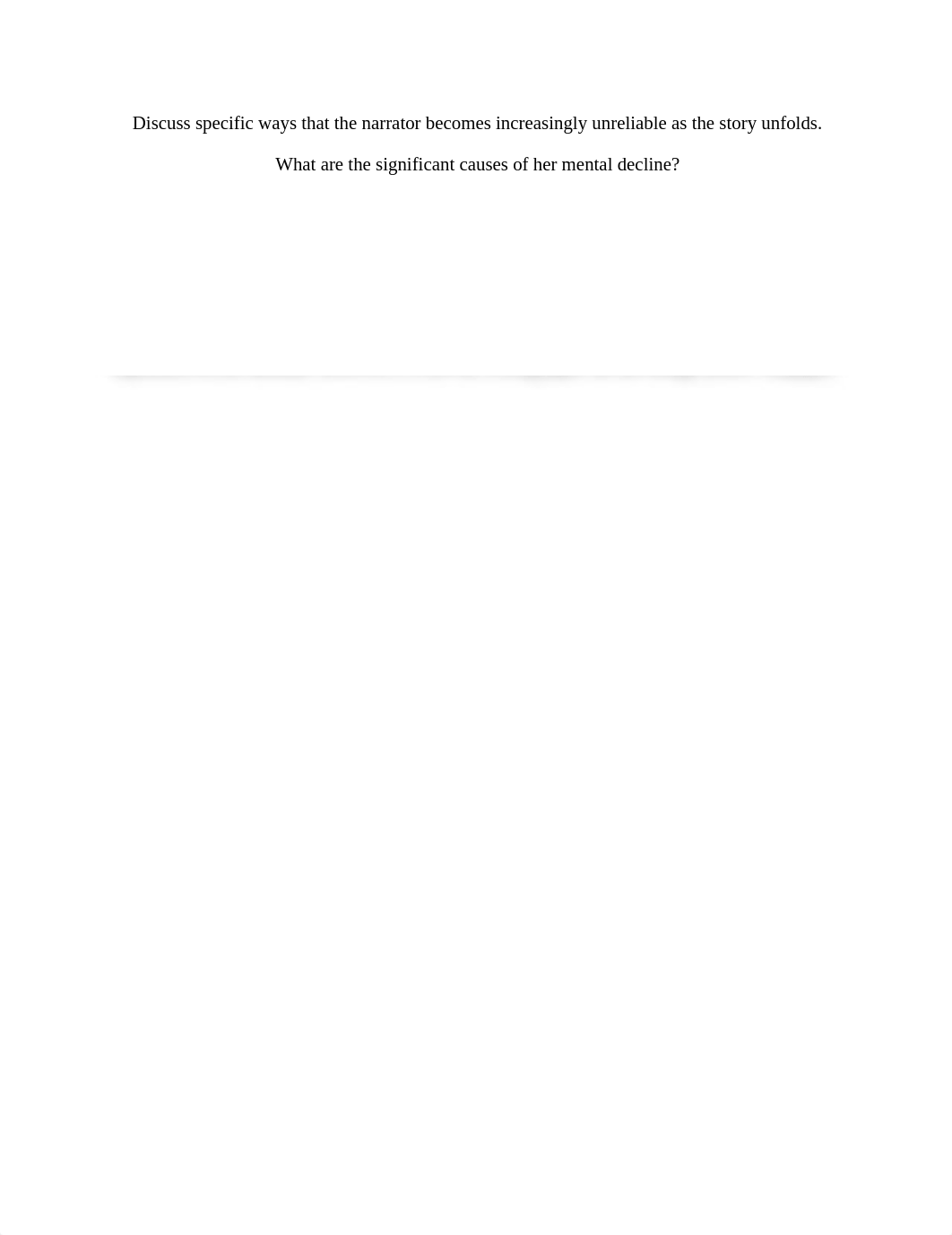 Discuss specific ways that the narrator becomes increasingly unreliable as the story unfolds. What a_dvk0scw4cwo_page1