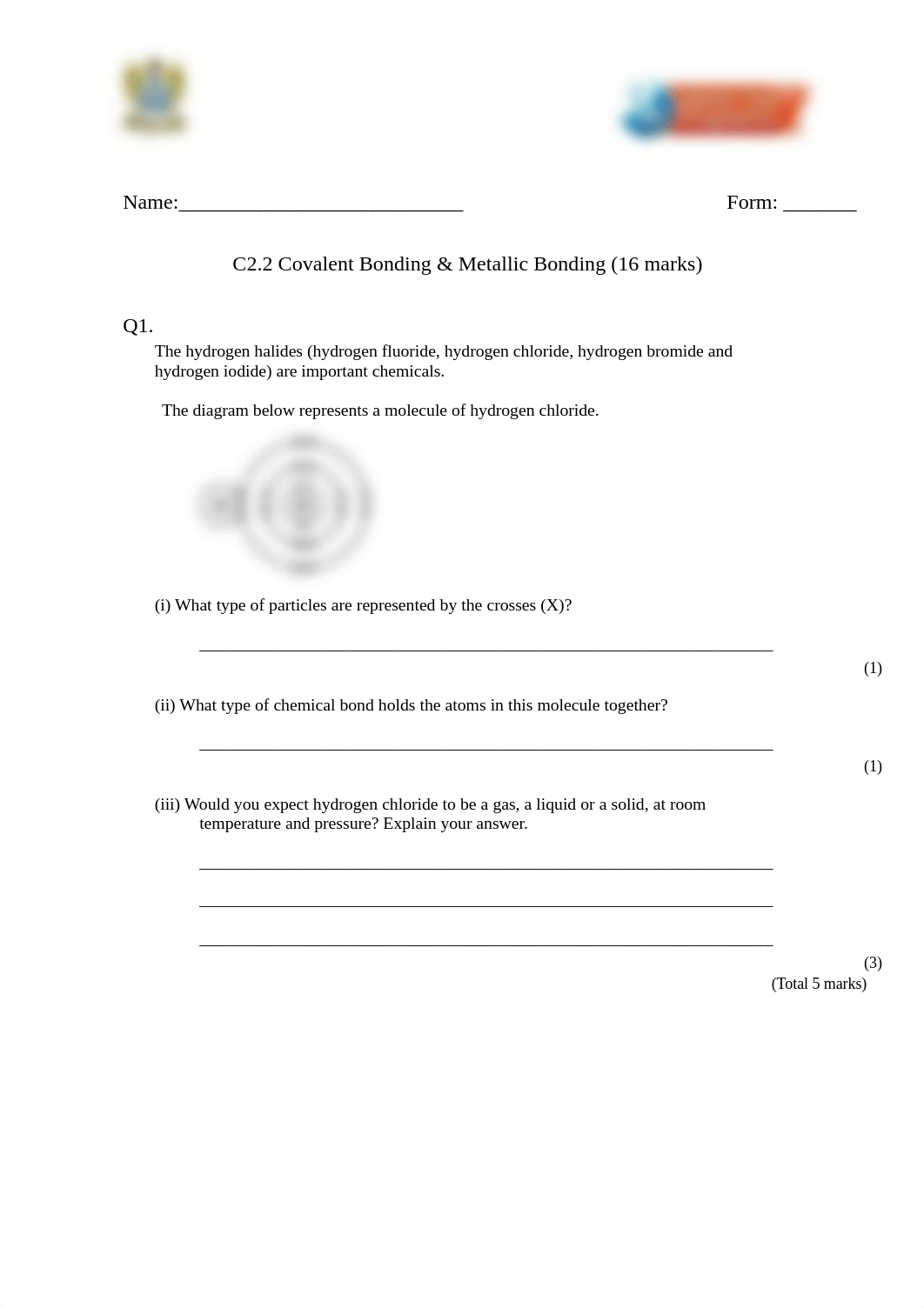 C2.2 Covalent & Metallic Bonding (16 marks).pdf_dvk6c9sgubj_page1