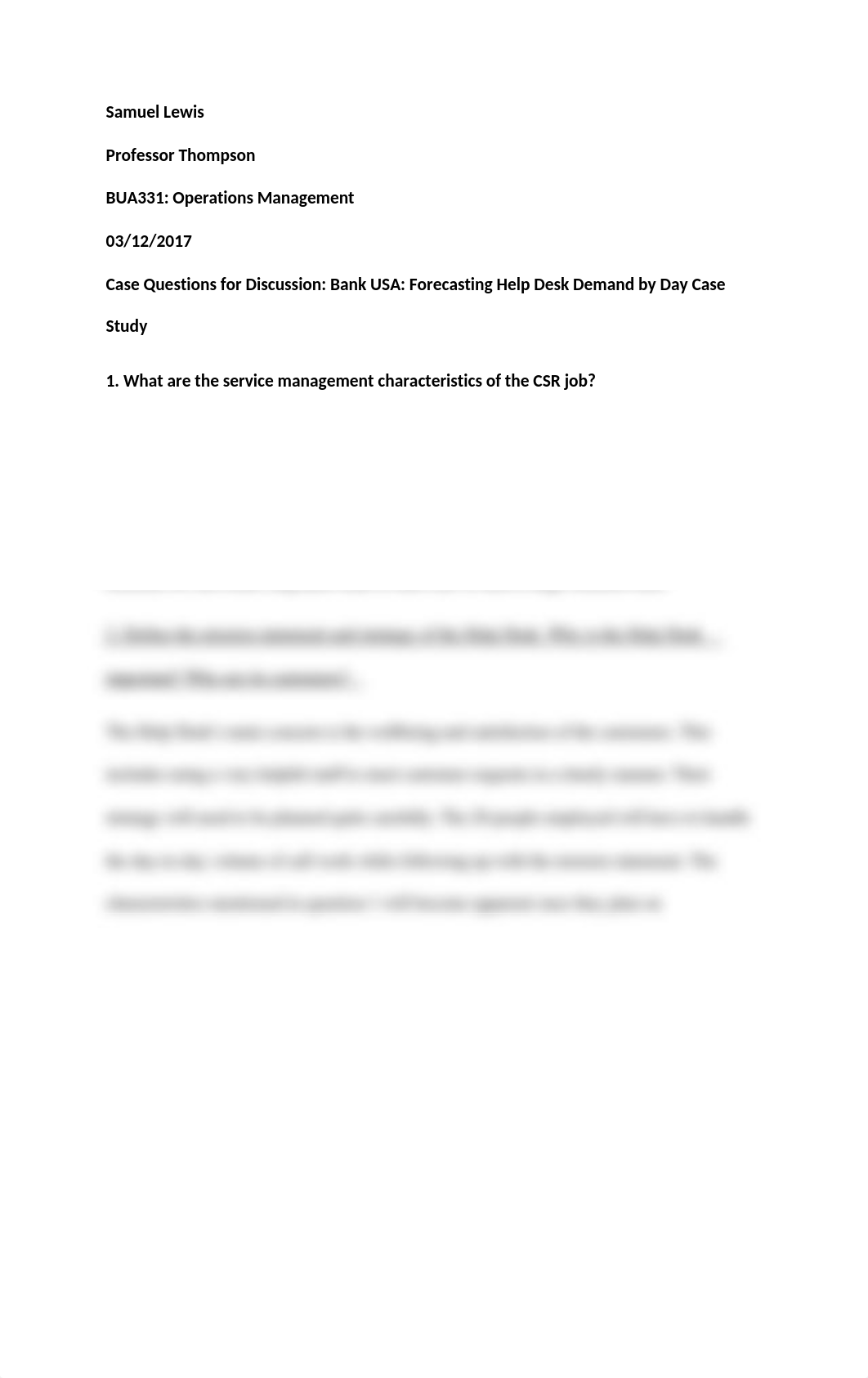 Bank USA Forecasting Help Desk Case - Sam Lewis.docx_dvkci1awrly_page1