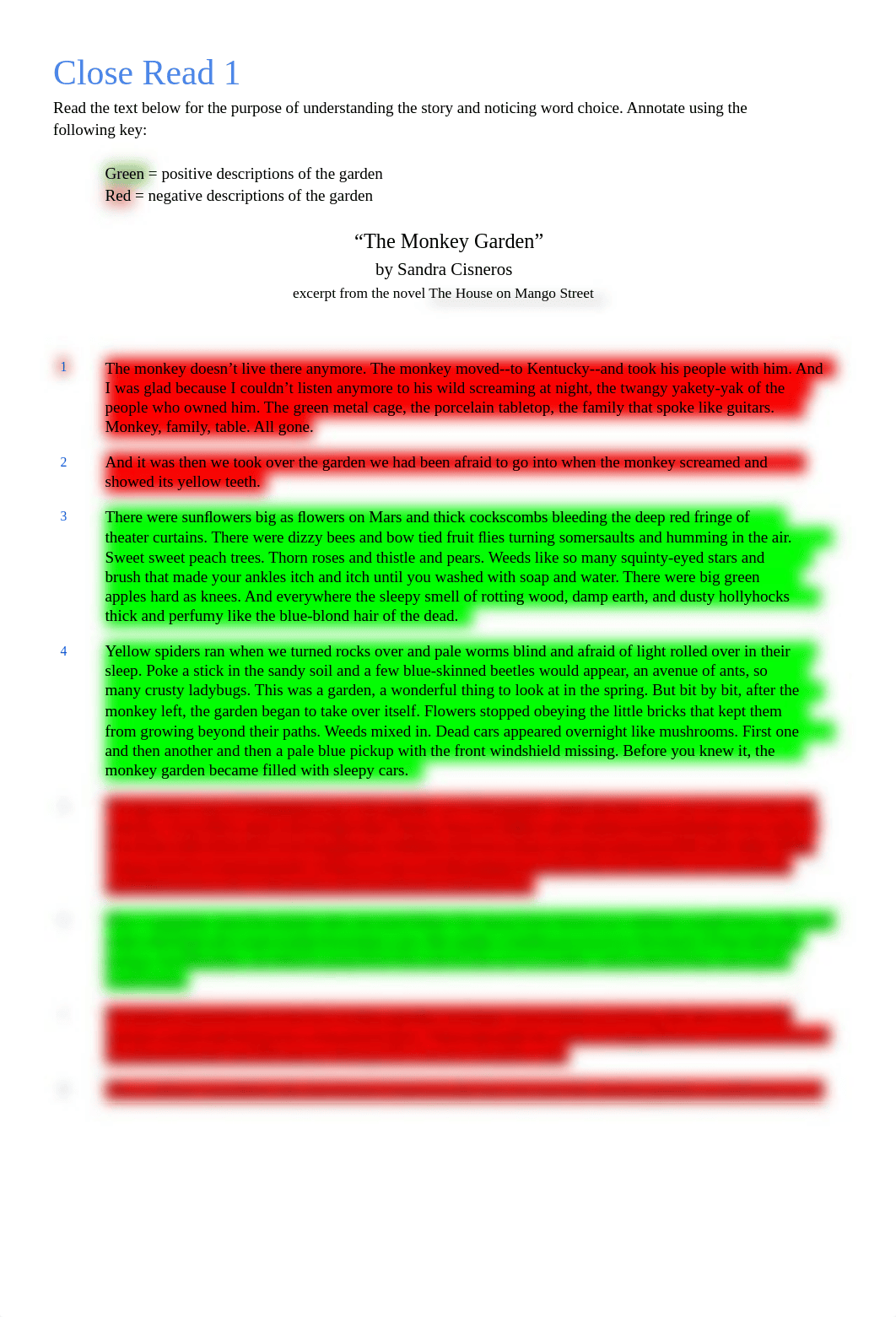 Copy of STUDENT - Close Read_ Monkey Garden Part 1 - Google Docs.pdf_dvkjwyzjuw5_page1