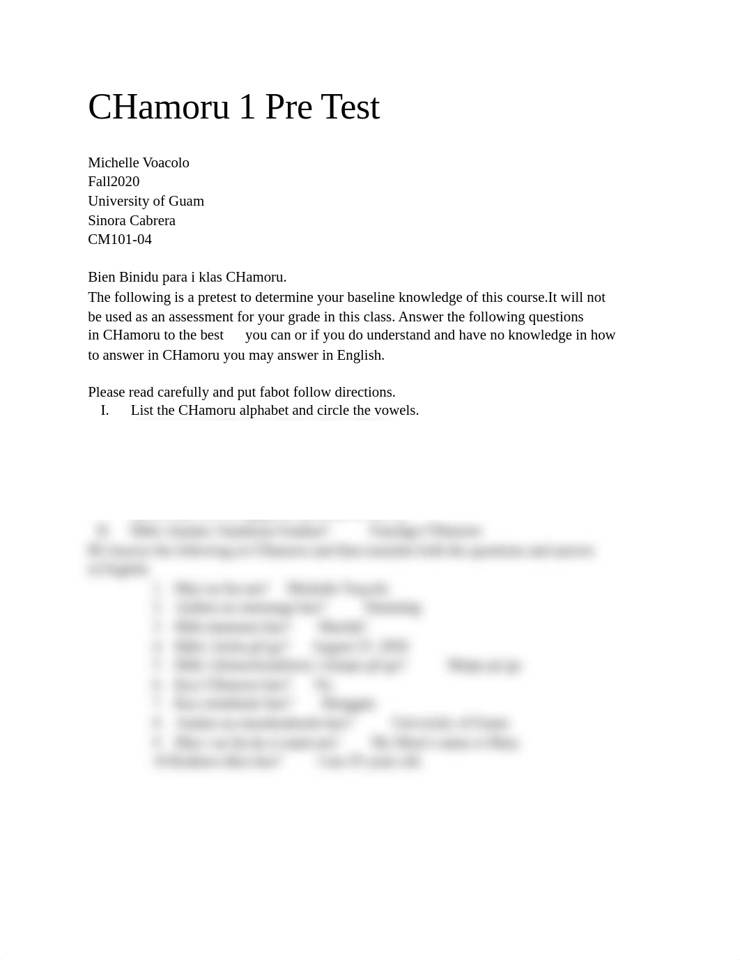 CHamoru 1 Pre Test_VoacoloMichelle.docx_dvlh6vikk2q_page1