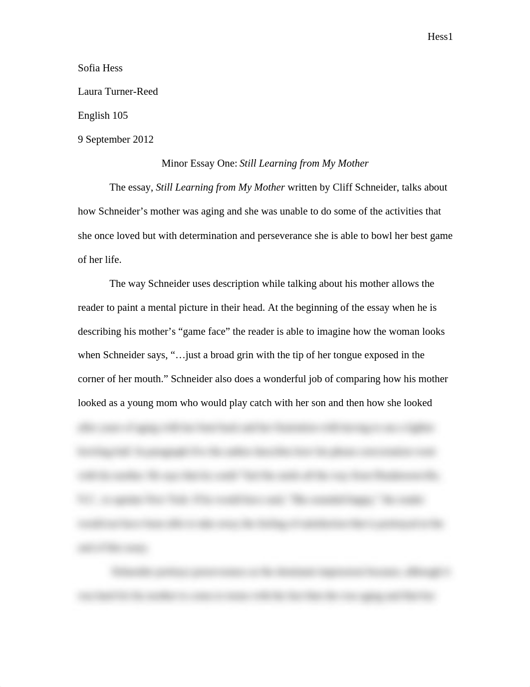 Still Learning From My Mother Essay - Minor Essay 1_dvlp84kw5c2_page1