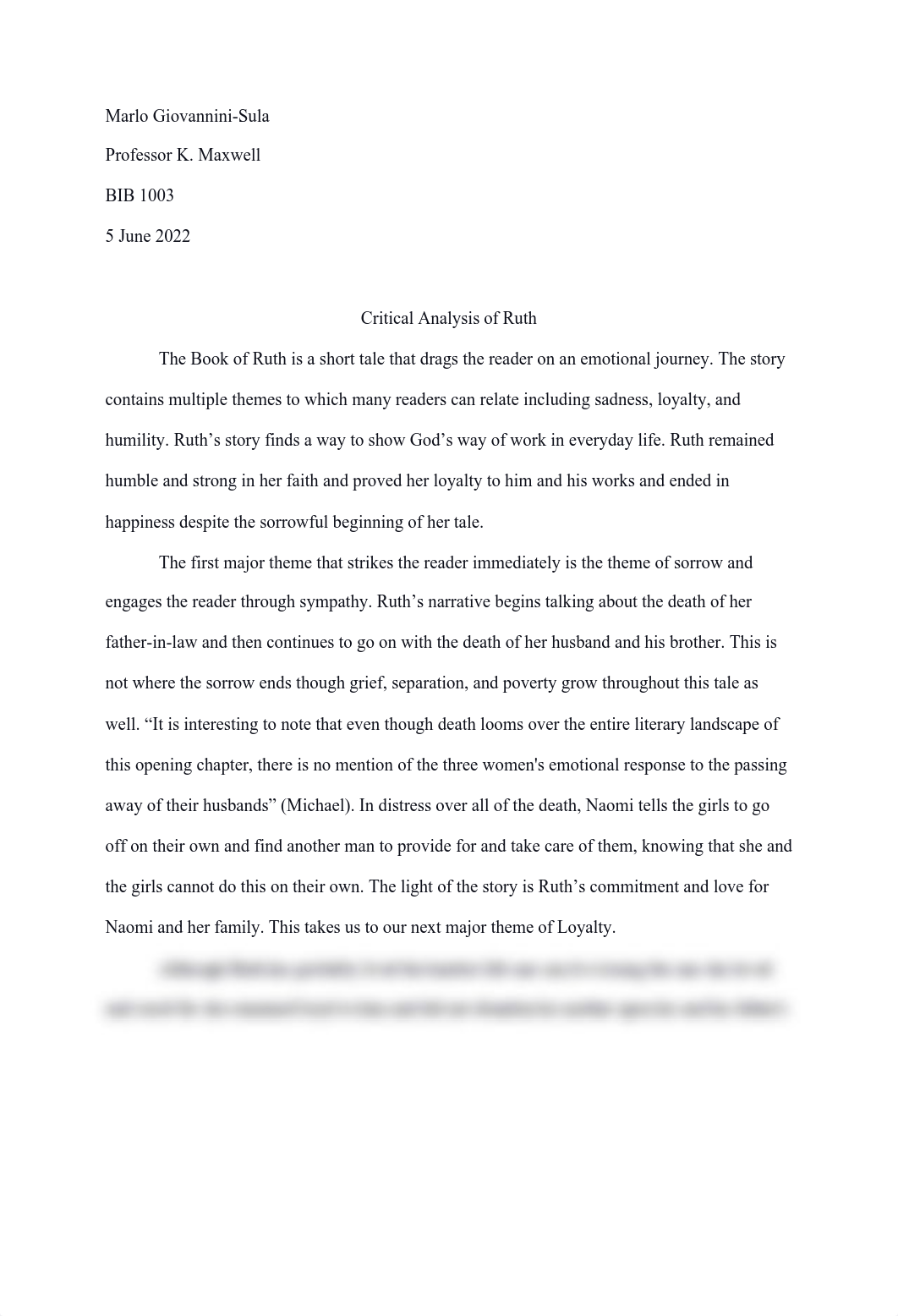 Critical Analysis on Ruth.pdf_dvm90gkss4u_page1