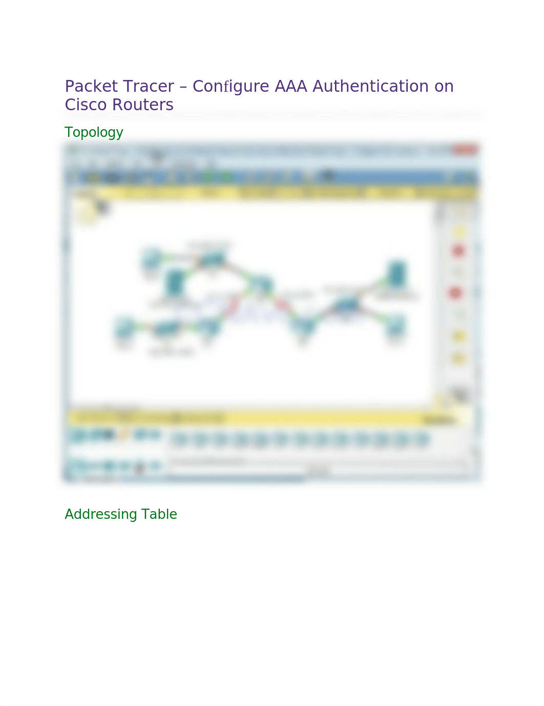 3.6.1.2 Packet Tracer - Configure AAA Authentication on Cisco Routers WEEK 2.docx_dvmc9dk5bgk_page1