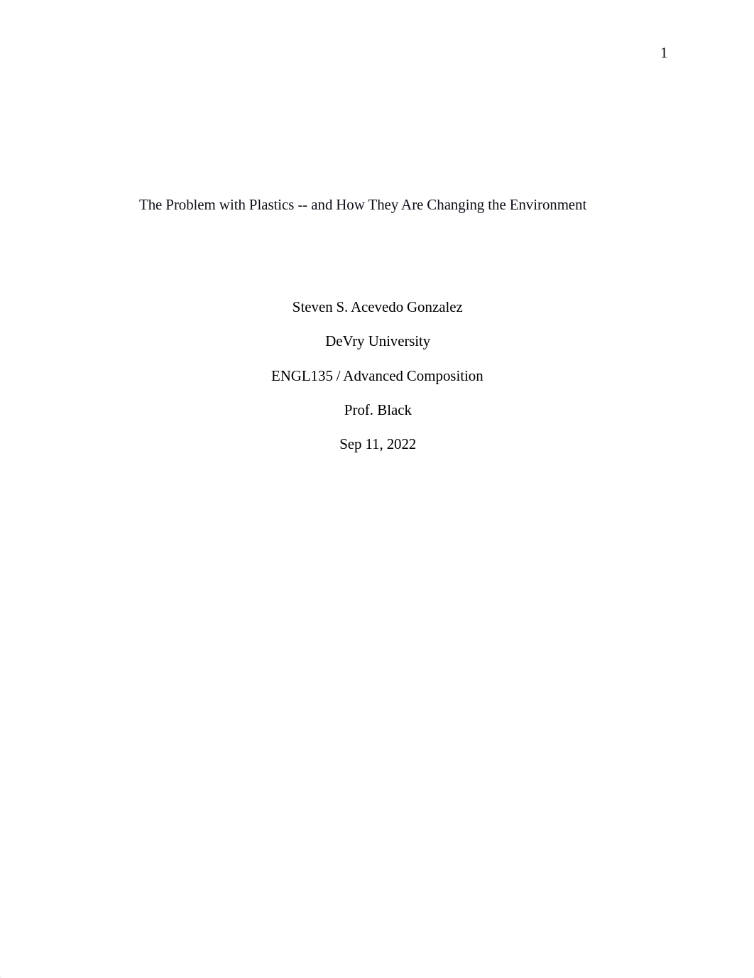 The Problem with Plastics -- and How They Are Changing the Environment.docx_dvmq5c41oj6_page1