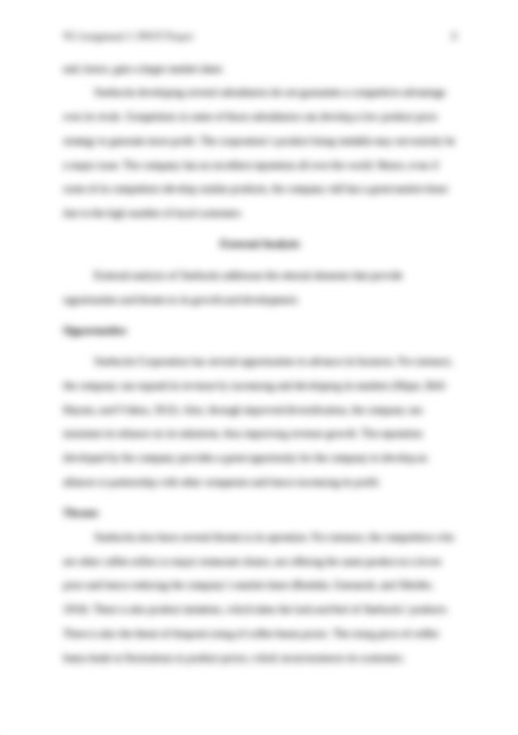 HIED 652_T_Williams_W2 Assignment 3_SWOT Analysis of Starbucks Corporation .docx_dvms4w5xffm_page3