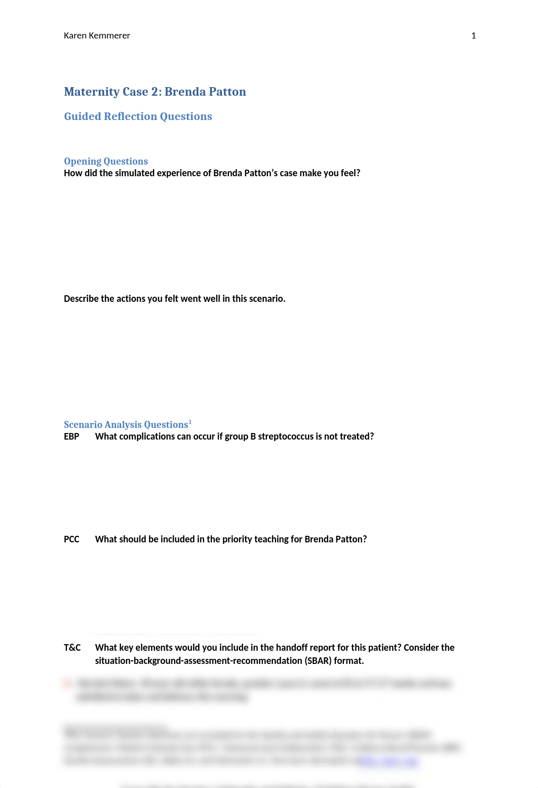 n234 OB clinical brenda Patton guided reflection questions.docx_dvmvll6lmu6_page1