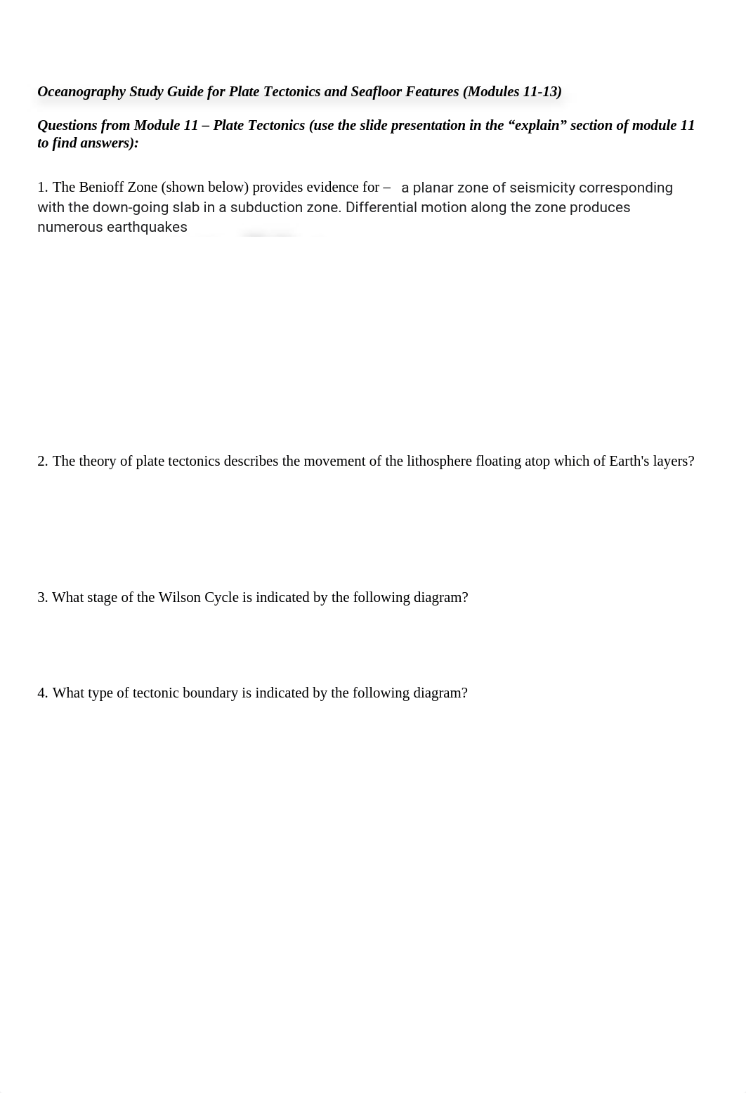 Copy of Oceanography Test 4 Study Guide (Modules 11-13 - Plate Tectonics and Seafloor Features).docx_dvnc926l5bx_page1