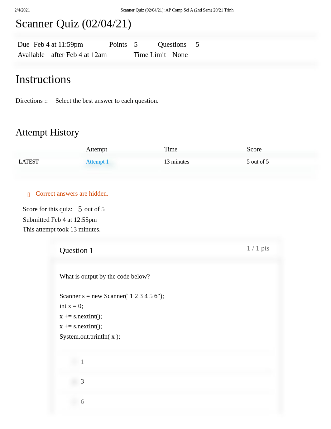 Scanner Quiz (02_04_21)_ AP Comp Sci A (2nd Sem) 20_21 Trinh.pdf_dvnzatizmis_page1