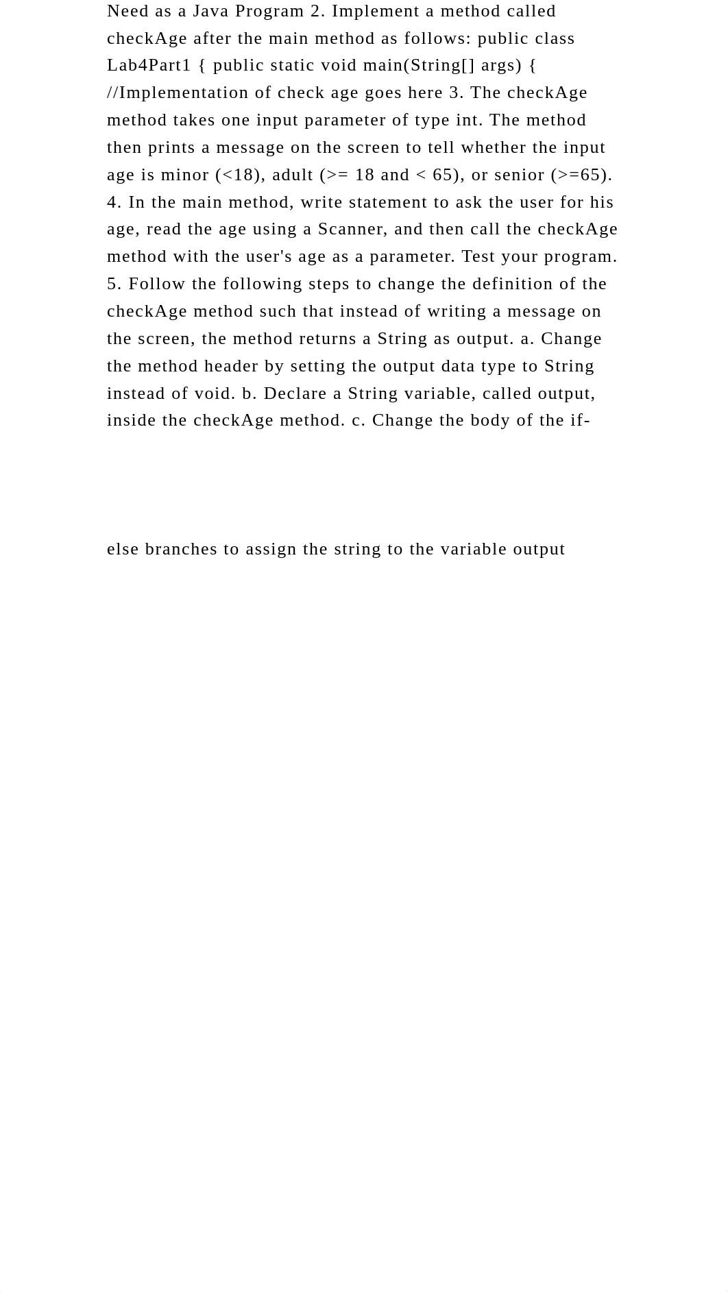 Need as a Java Program 2. Implement a method called checkAge after t.docx_dvoplza5rpd_page2