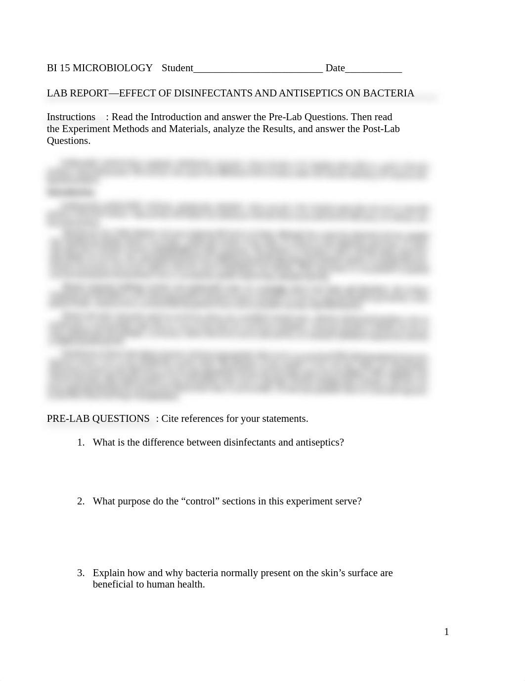 Lab Report Effect of Disinfectants & Antiseptics on Bacteria, March 2020.doc_dvouu0urbhh_page1