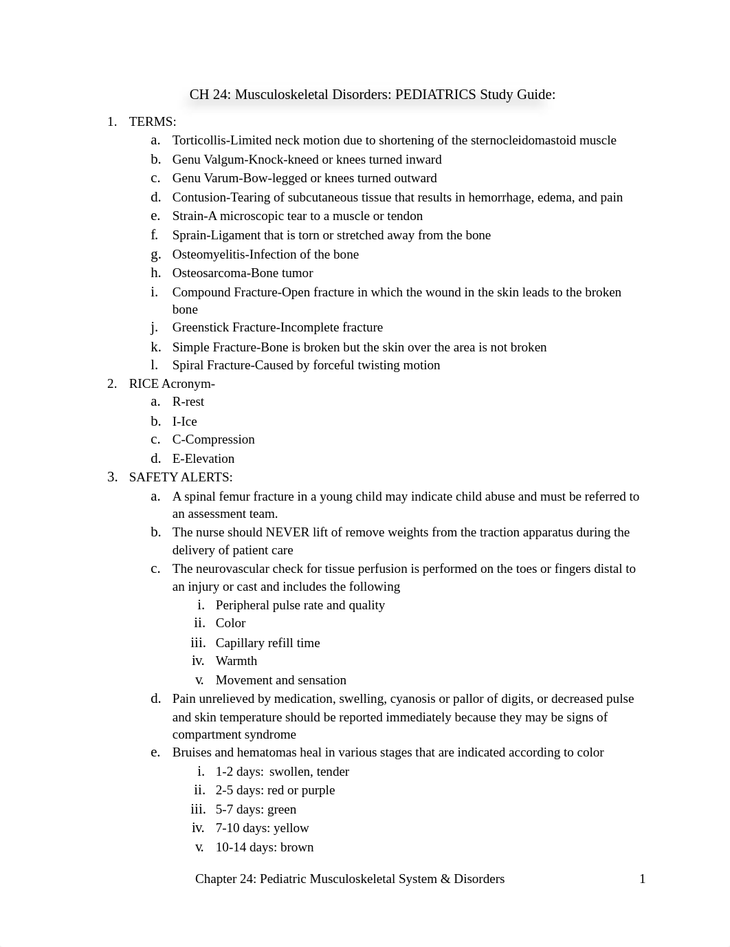 Pediatric-musculoskeletal system Study Guide.docx_dvp110k5qt2_page1