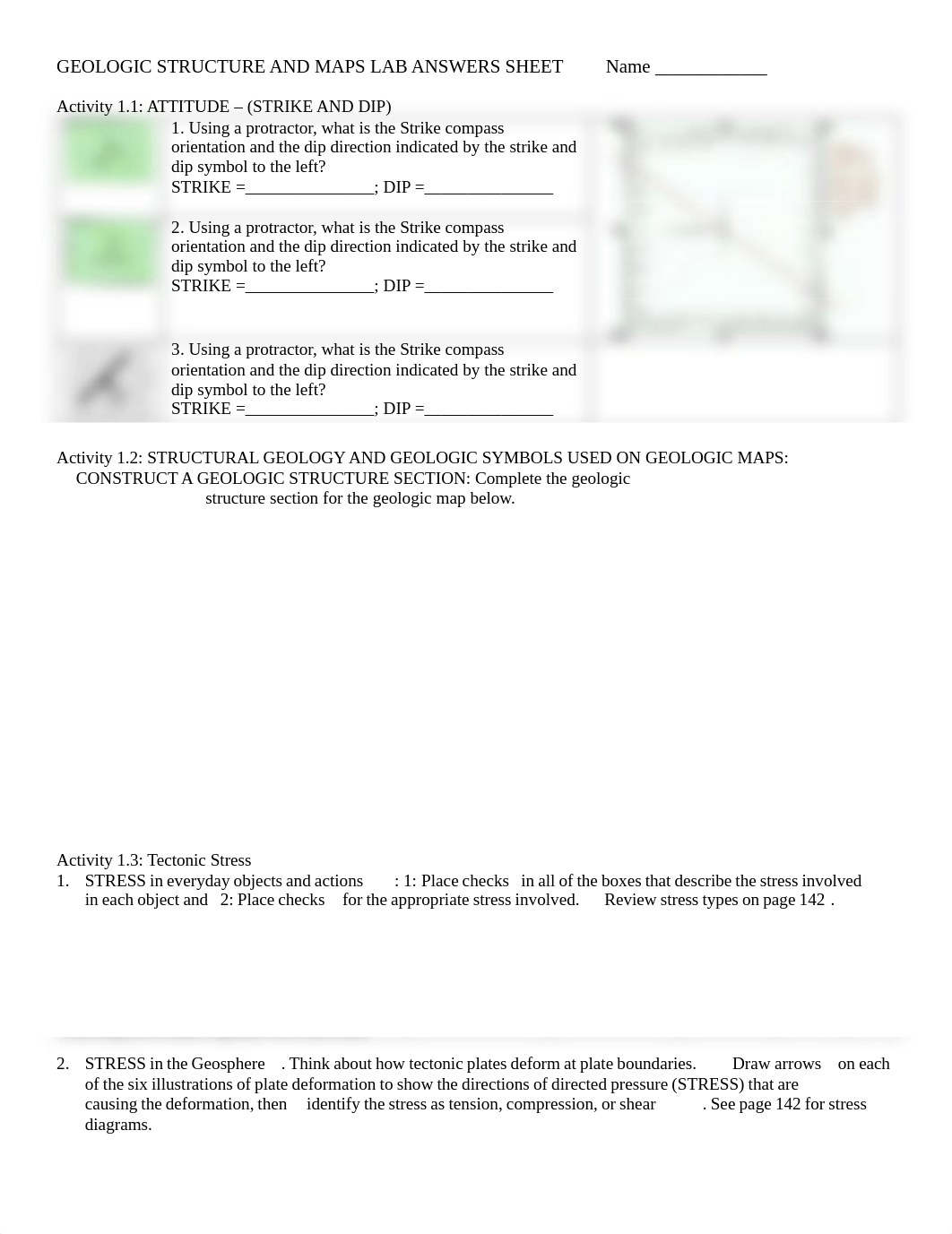 GEOLOGIC STRUCTURE AND MAPS LAB ANSWERS SHEET   Name-1.pdf_dvpa3darl9w_page1