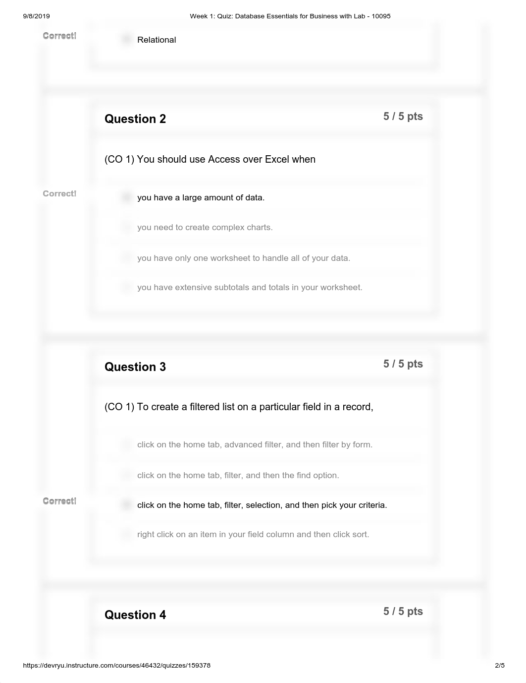 Week 1_ Quiz_ Database Essentials for Business with Lab - 10095.pdf_dvpj8px79ad_page2