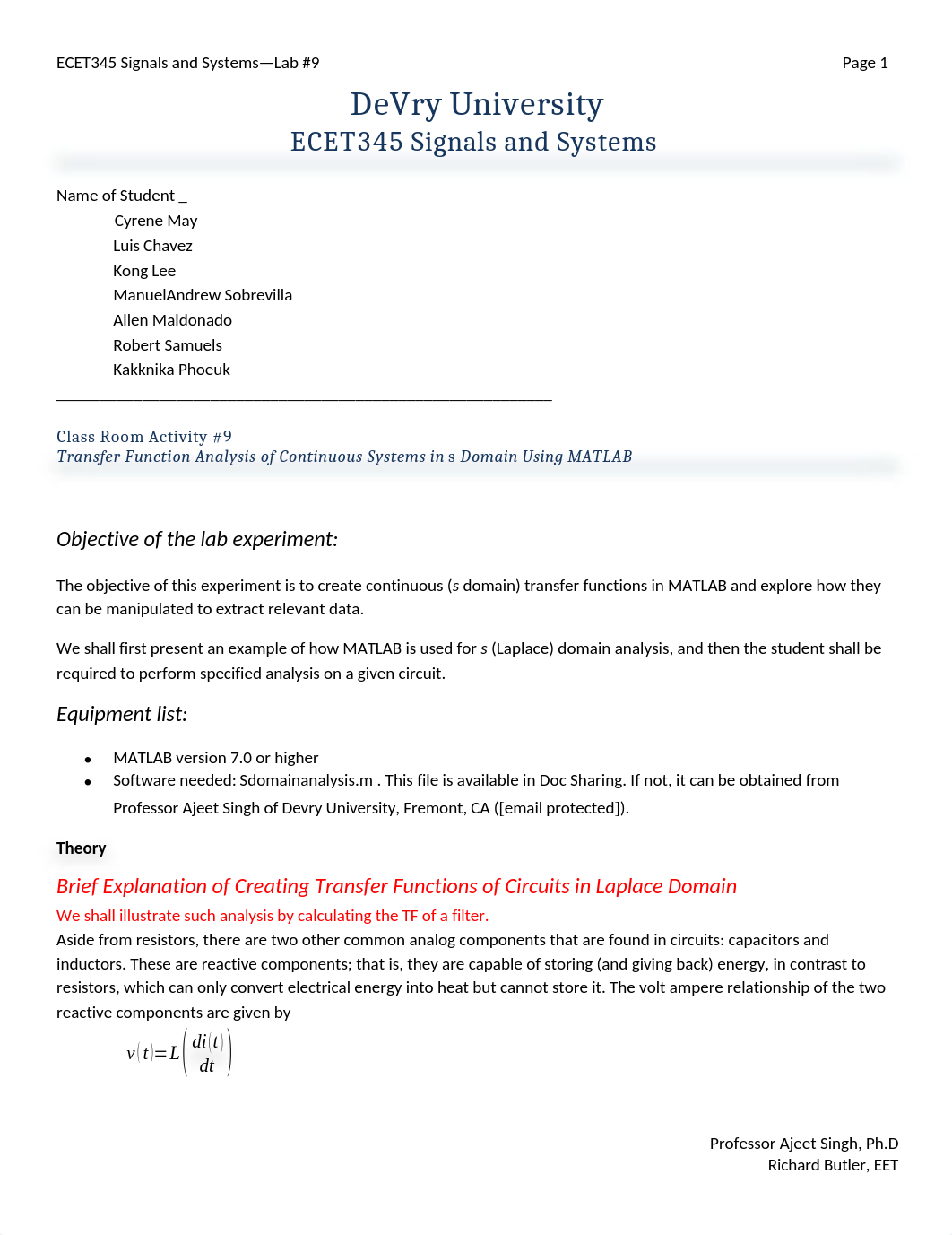 Group_ECET_345_W3_Laplace analysis of Continuous_Systems (1)_dvpjh3ru415_page1